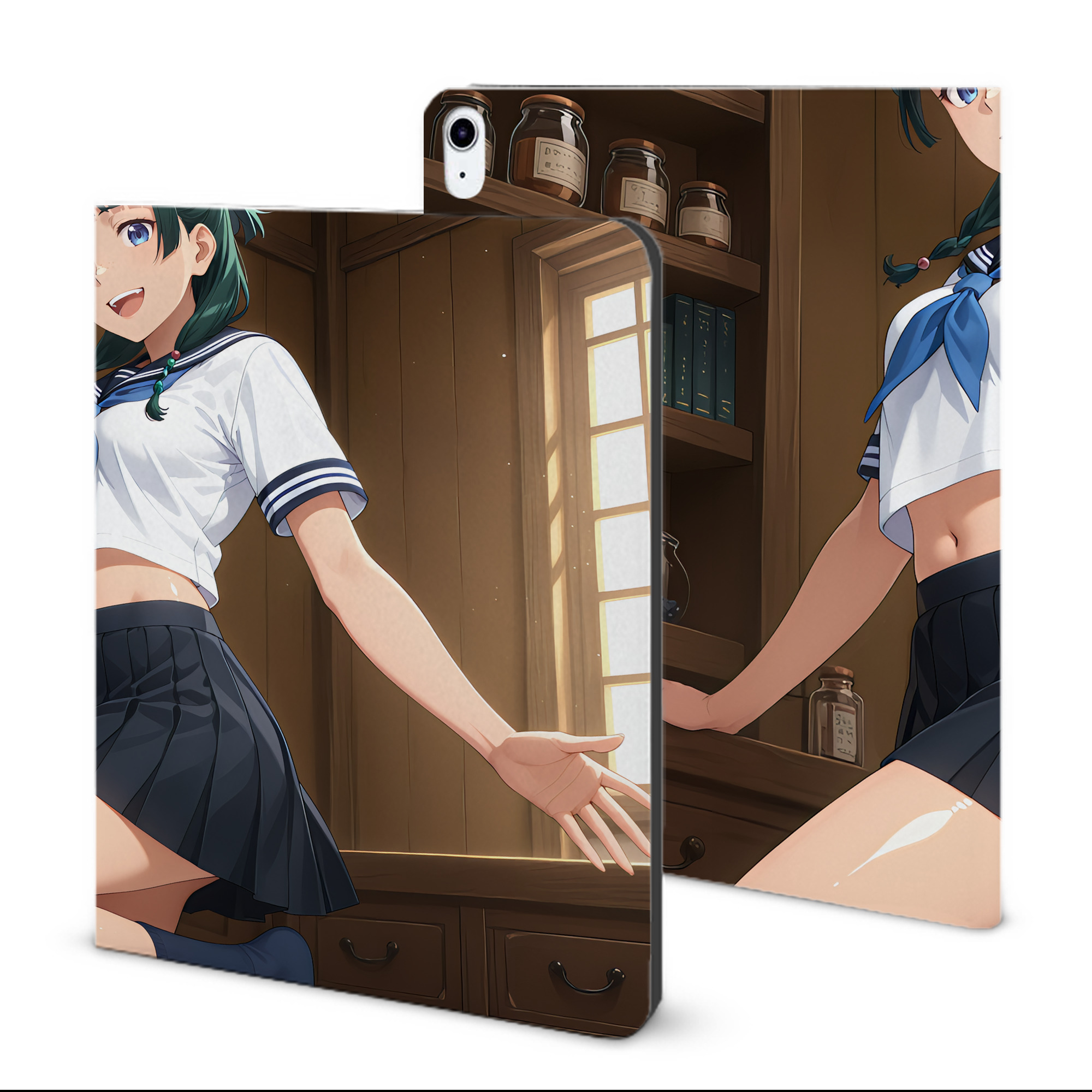 （画像用） 薬屋のひとりごと The Apothecary Diaries IPad ケース ブック型 PUレザー TPU 耐衝撃 軽量 薄型 ペン収納なし 全面保護 IPad 各モデル対応